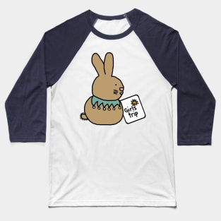 Cute Bunny Rabbit goes on Girls Trip Baseball T-Shirt